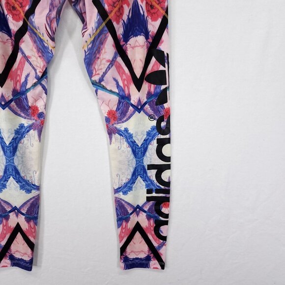 Adidas Farm Rio Optic Bloom Florera Bird Leggings Womens Medium Logo - Picture 11 of 15